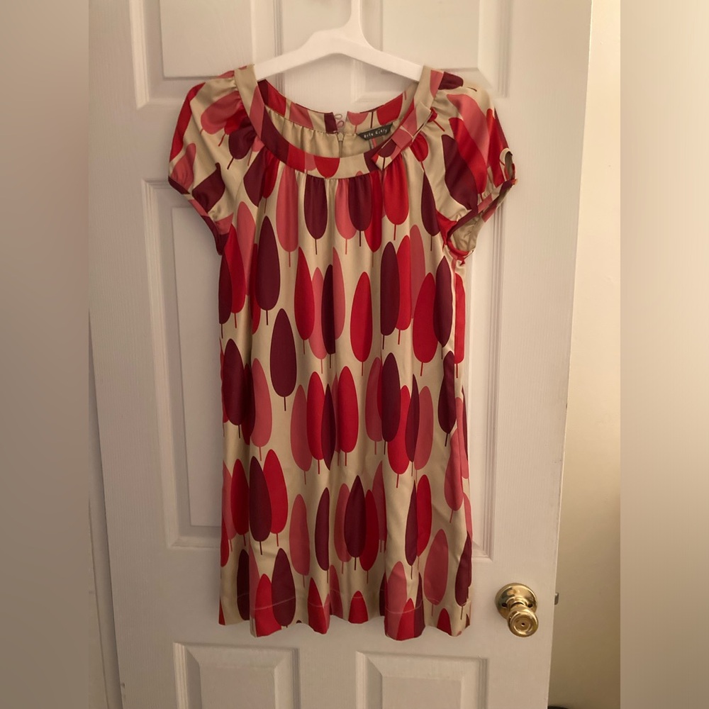 Orla Kiely for Anthropologie Red Patterned Dress